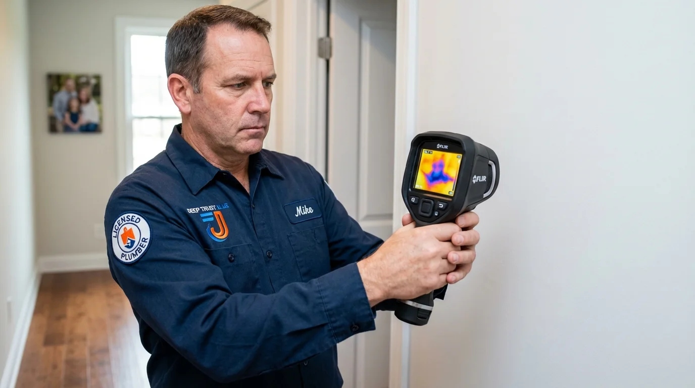 Thermal imaging leak detection by Johns Plumbing LLC in Mahomet